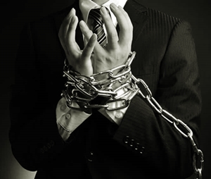 A man with chains